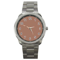 Mocha Mousse Hex Code #a47864 Sport Metal Watch by dressshop