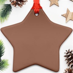 Mocha Mousse Hex Code #a47864 Star Ornament (two Sides) by dressshop