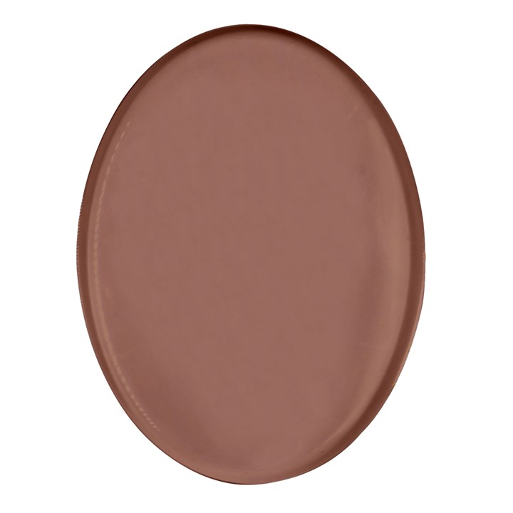 Mocha Mousse Hex Code #a47864 Oval Glass Fridge Magnet (4 pack)