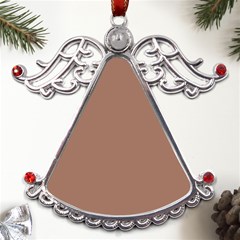 Mocha Mousse Hex Code #a47864 Metal Angel With Crystal Ornament by dressshop