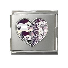 Marina Paper Cut Mega Link Heart Italian Charm (18mm)