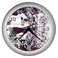 Marina Paper Cut Wall Clock (silver)