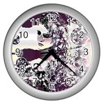 Marina Paper Cut Wall Clock (Silver) Front