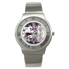 Marina Paper Cut Stainless Steel Watch