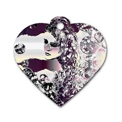 Marina Paper Cut Dog Tag Heart (two Sides)