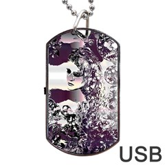 Marina Paper Cut Dog Tag Usb Flash (one Side)