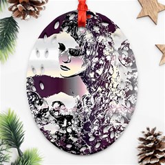 Marina Paper Cut Oval Filigree Ornament (two Sides)