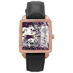 Marina Paper Cut Rose Gold Leather Watch 