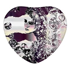 Marina Paper Cut Heart Glass Fridge Magnet (4 Pack)