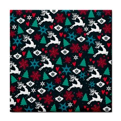 Holiday Season Pattern December Happy Holidays Merry Christmas Winter Family Festive New Year Tile Coaster