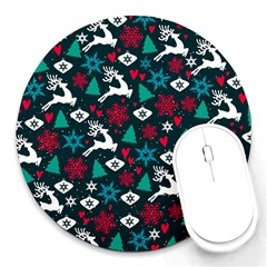 Holiday Season Pattern December Happy Holidays Merry Christmas Winter Family Festive New Year Round Mousepad