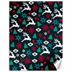 Holiday Season Pattern December Happy Holidays Merry Christmas Winter Family Festive New Year Canvas 18  X 24 