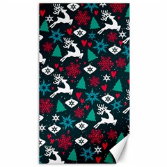 Holiday Season Pattern December Happy Holidays Merry Christmas Winter Family Festive New Year Canvas 40  X 72 