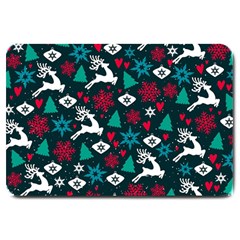 Holiday Season Pattern December Happy Holidays Merry Christmas Winter Family Festive New Year Large Doormat