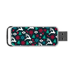 Holiday Season Pattern December Happy Holidays Merry Christmas Winter Family Festive New Year Portable Usb Flash (one Side)