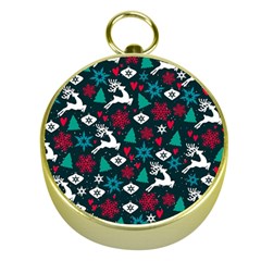 Holiday Season Pattern December Happy Holidays Merry Christmas Winter Family Festive New Year Gold Compasses