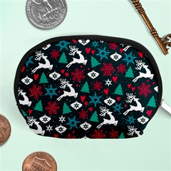 Holiday Season Pattern December Happy Holidays Merry Christmas Winter Family Festive New Year Accessory Pouch (medium)