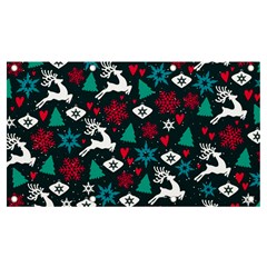 Holiday Season Pattern December Happy Holidays Merry Christmas Winter Family Festive New Year Banner And Sign 7  X 4 