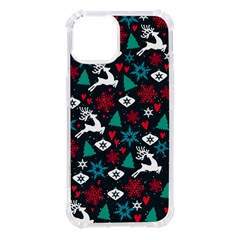 Holiday Season Pattern December Happy Holidays Merry Christmas Winter Family Festive New Year Iphone 14 Tpu Uv Print Case