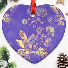 Flower Petal Bouquet Stem Floral Pattern Ornament (heart)