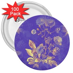 Flower Petal Bouquet Stem Floral Pattern 3  Buttons (100 Pack) 