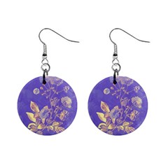 Flower Petal Bouquet Stem Floral Pattern Mini Button Earrings