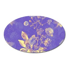 Flower Petal Bouquet Stem Floral Pattern Oval Magnet