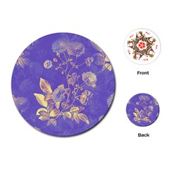 Flower Petal Bouquet Stem Floral Pattern Playing Cards Single Design (round)