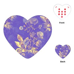 Flower Petal Bouquet Stem Floral Pattern Playing Cards Single Design (heart)