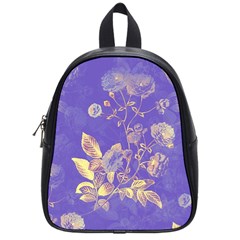 Flower Petal Bouquet Stem Floral Pattern School Bag (small)