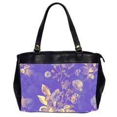 Flower Petal Bouquet Stem Floral Pattern Oversize Office Handbag (2 Sides)