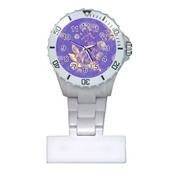 Flower Petal Bouquet Stem Floral Pattern Plastic Nurses Watch