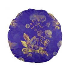 Flower Petal Bouquet Stem Floral Pattern Standard 15  Premium Flano Round Cushions