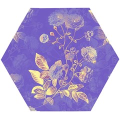 Flower Petal Bouquet Stem Floral Pattern Wooden Puzzle Hexagon