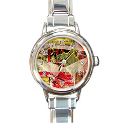 Collage Round Italian Charm Watch