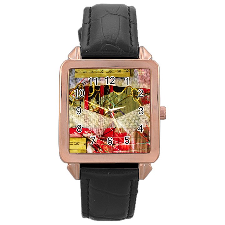 Collage Rose Gold Leather Watch 