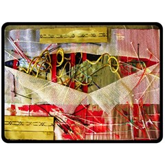 Collage Two Sides Fleece Blanket (large)