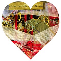 Collage Wooden Puzzle Heart