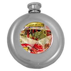 Collage Round Hip Flask (5 Oz)