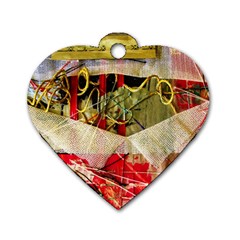 Collage Dog Tag Heart (one Side)