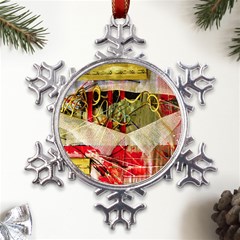 Collage Metal Large Snowflake Ornament