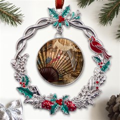 Pxl 20231129 000318816 Metal X mas Wreath Holly Leaf Ornament by bestdesignintheworld