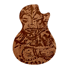 Image Guitar Shape Wood Guitar Pick Holder Case And Picks Set