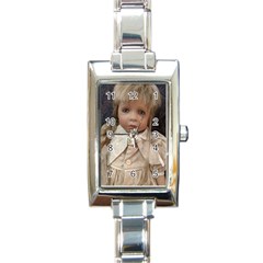 Amber Rectangle Italian Charm Watch