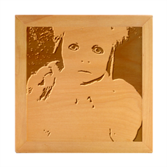 Amber Wood Photo Frame Cube