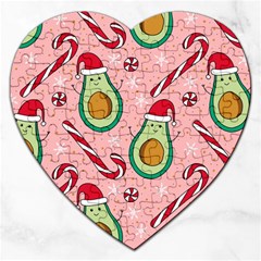 Avo Merry Christmas, Candies, Candy Cane Jigsaw Puzzle (heart) by kyorashop23