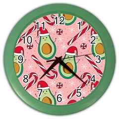 Avo Merry Christmas, Candies, Candy Cane Color Wall Clock by kyorashop23