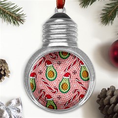 Avo Merry Christmas, Candies, Candy Cane Metal Light Bulb Shape Ornament by kyorashop23