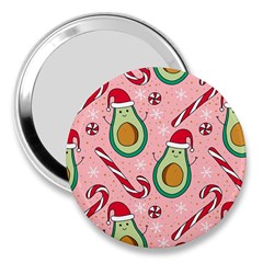 Avo Merry Christmas, Candies, Candy Cane 3  Handbag Mirrors by kyorashop23