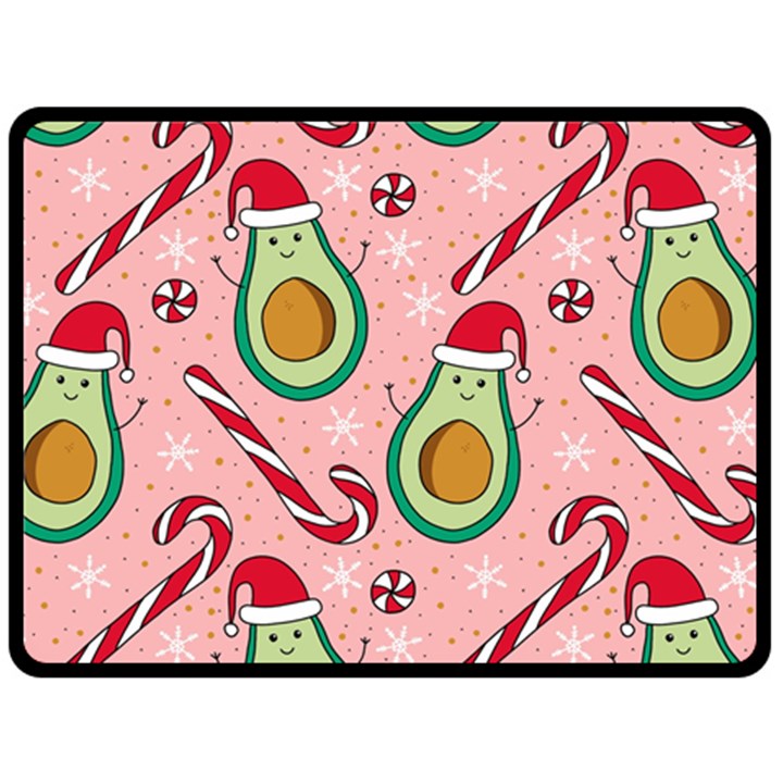 Avo Merry Christmas, Candies, Candy Cane Two Sides Fleece Blanket (Large)